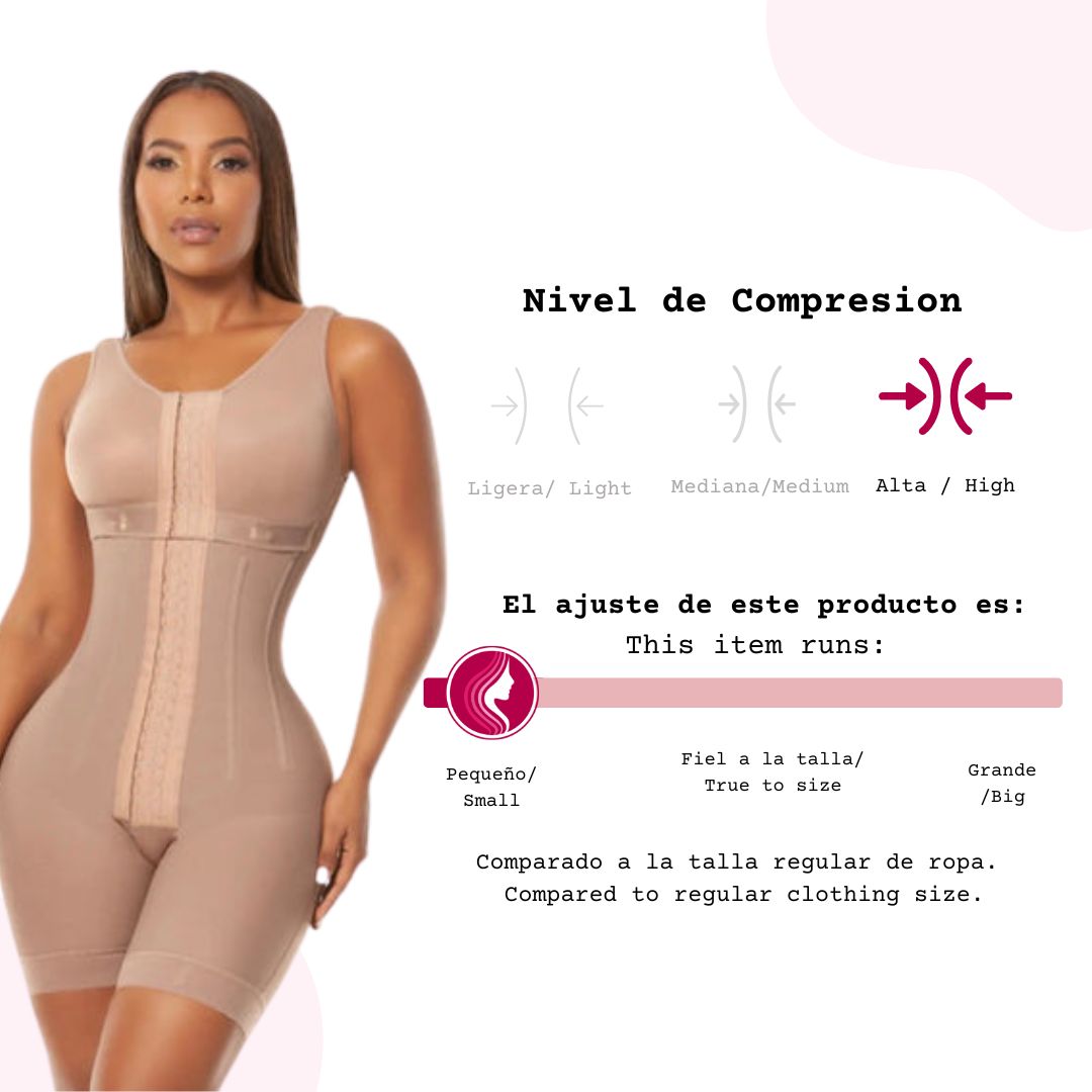 Hourglass Faja with Bra – 7 Rods, Double Waist Reinforcement & Glute Lift