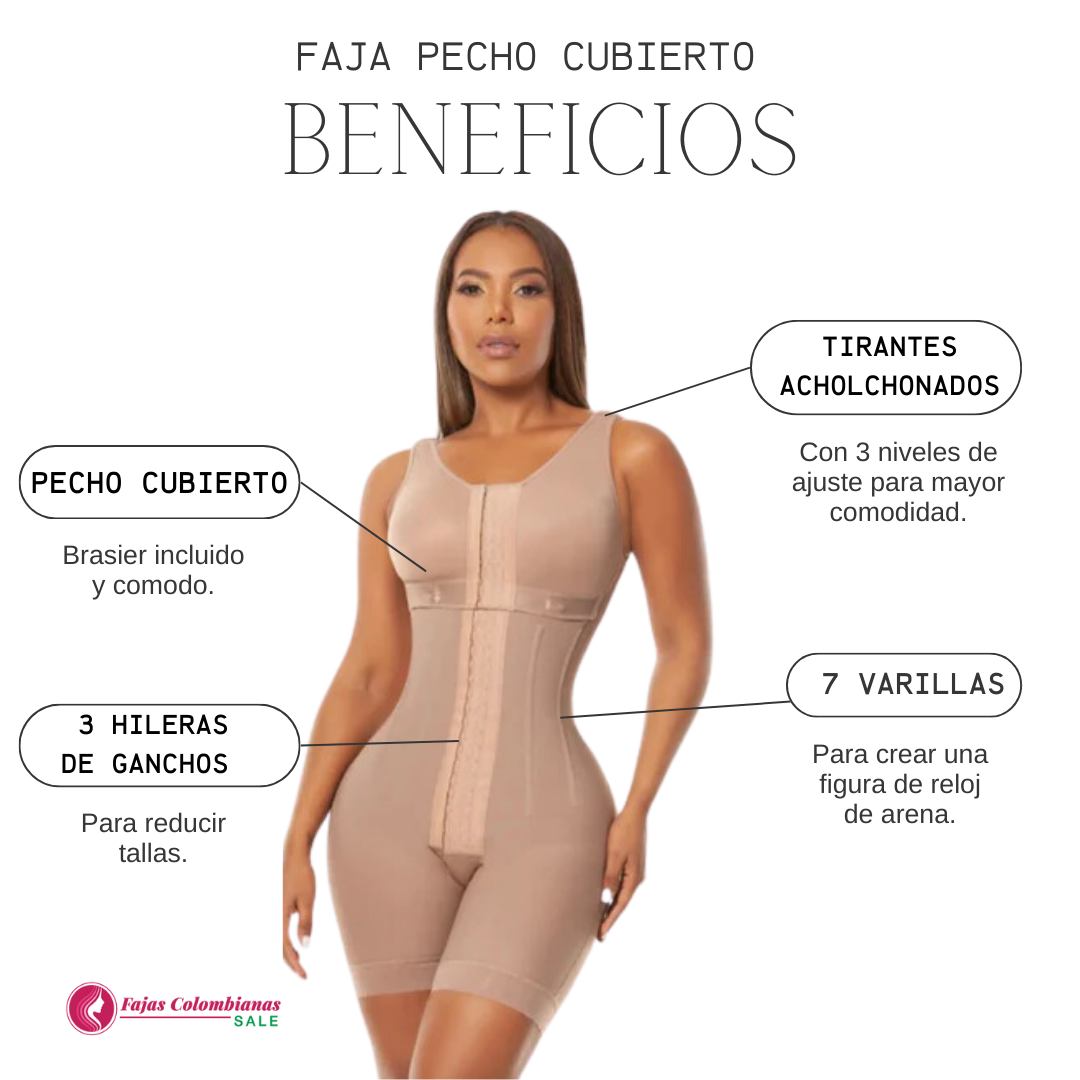 Hourglass Faja with Bra – 7 Rods, Double Waist Reinforcement & Glute Lift