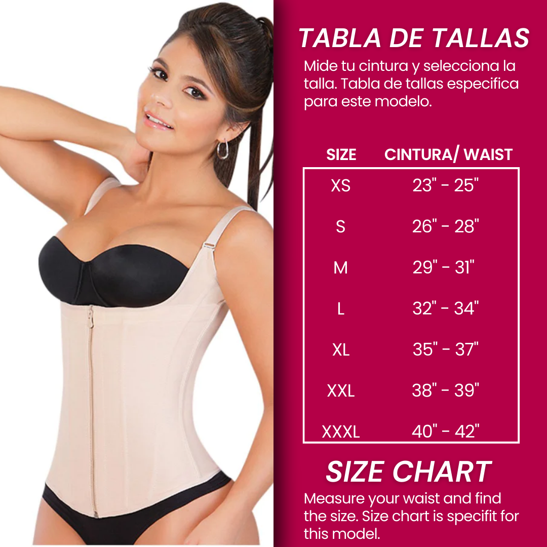 Colombian Waist Trainer with Straps – High Compression Powernet Faja