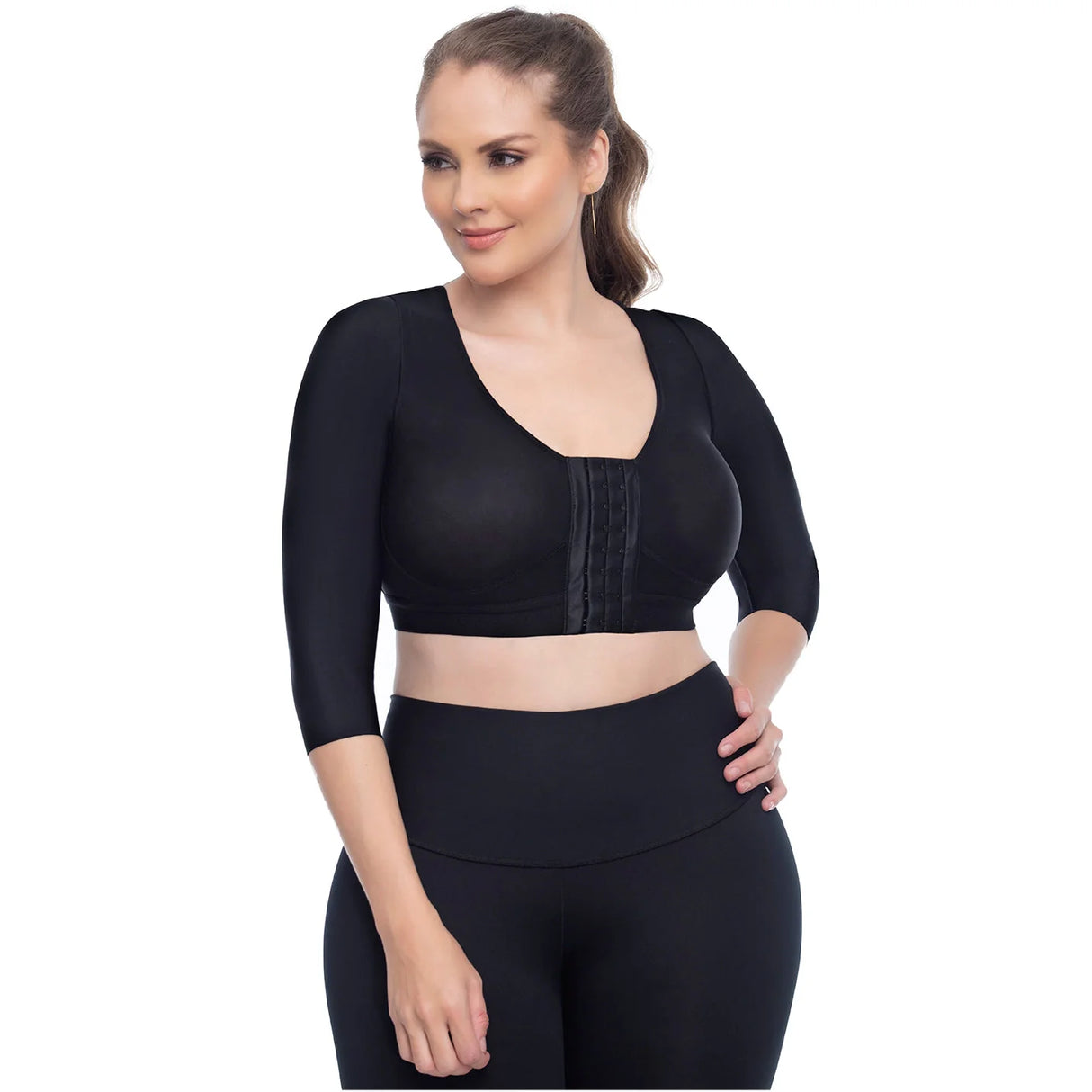 Long Sleeve Posture Bra Top | Powernet Compression | Arm + Back Shaping