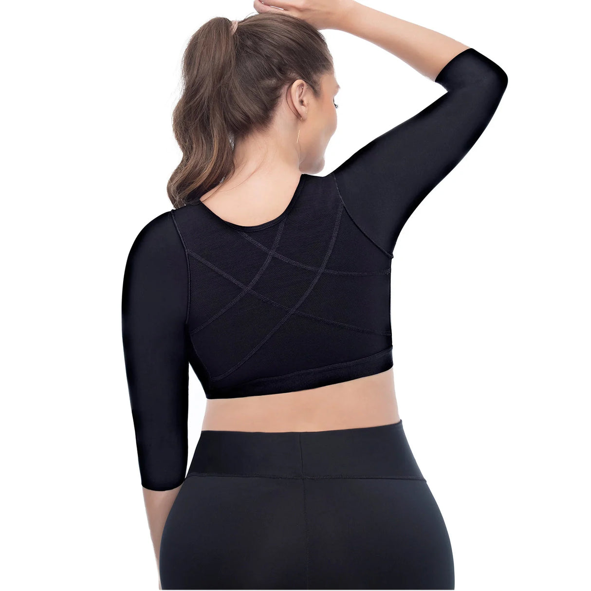 Long Sleeve Posture Bra Top | Powernet Compression | Arm + Back Shaping