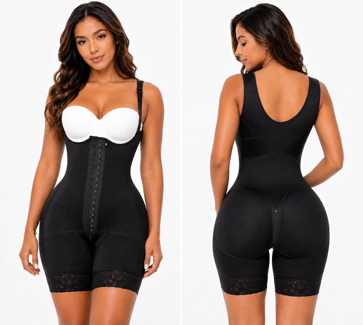 Hourglass Stage 2 Faja – Short Style with Zipper Crotch for Curvy & Post Lipo Bodies