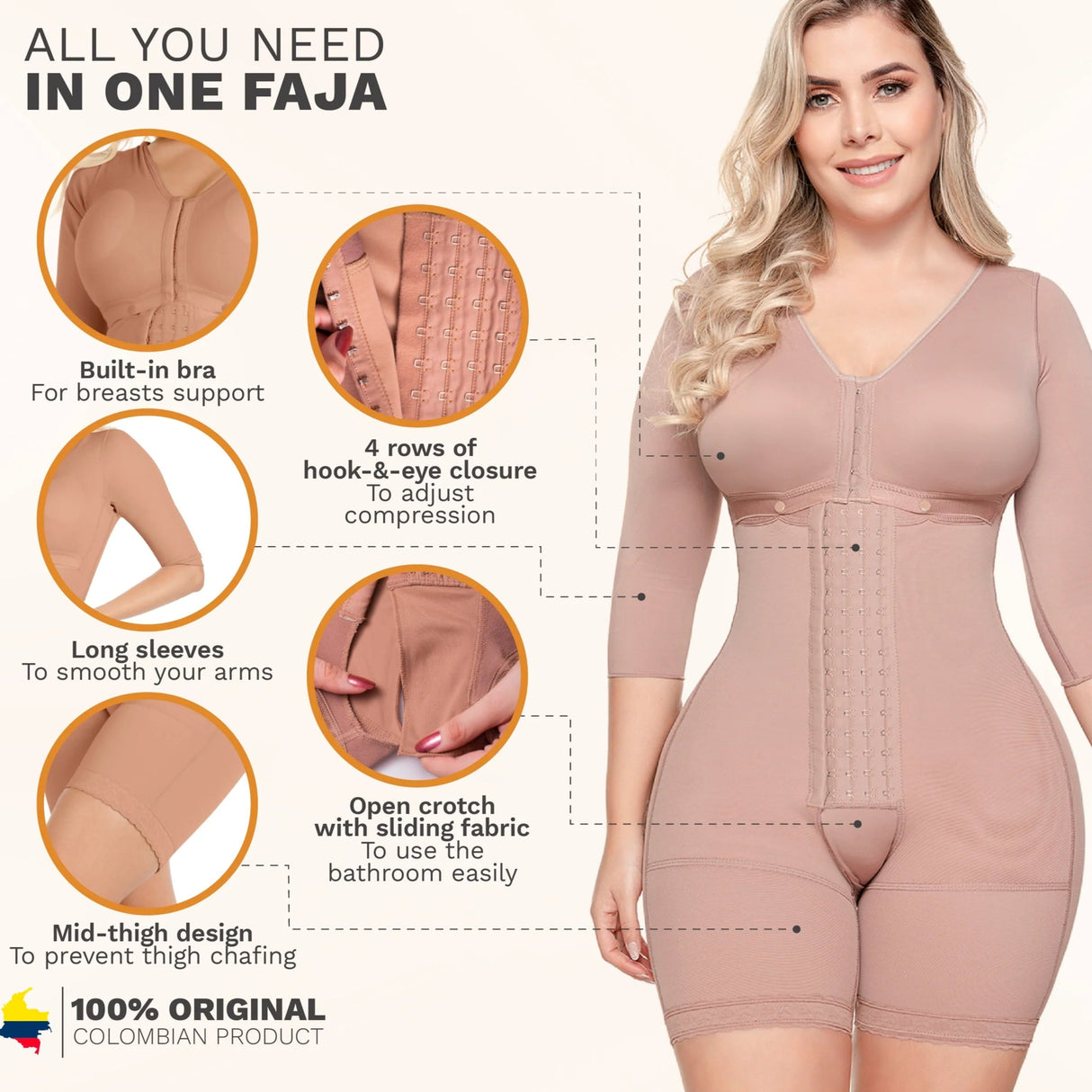 Faja Colombiana Completa con mangas