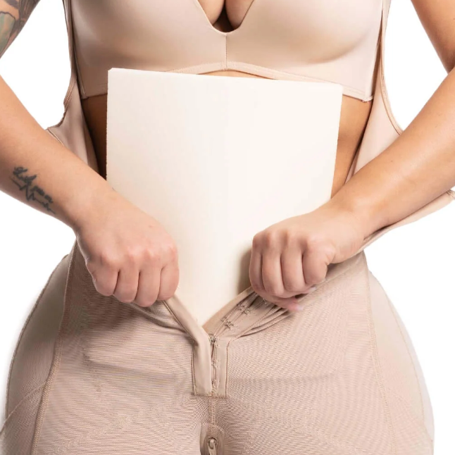 Lipo Foam - Post Surgery Ab Board for Use with Post Liposuction Surgery Flattening Abdominal Compression Garments Liposuction Foam pads for Recovery 8"X11" (White)