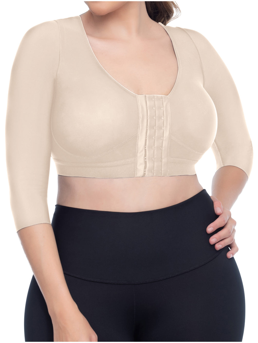 Long Sleeve Posture Bra Top | Powernet Compression | Arm + Back Shaping