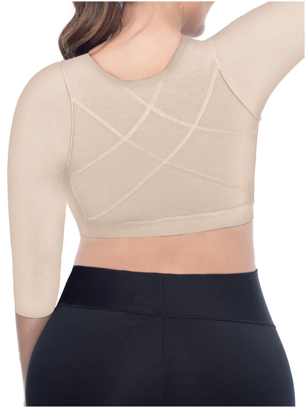 Long Sleeve Posture Bra Top | Powernet Compression | Arm + Back Shaping
