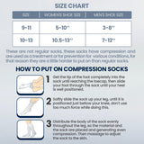 Compression Socks Open Toes Knee High Leg Support | Medias de Compresión con Abertura en Dedos