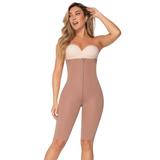 Colombian Seamless Tummy Control Bodysuit – Premium Collection | Removable Straps, Knee Length, Front & Crotch Zipper