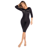 Stage 1 Post-Surgery Faja with Sleeves &amp; Bra | Ultra Soft Lycra | Gentle Compression | Cocoa