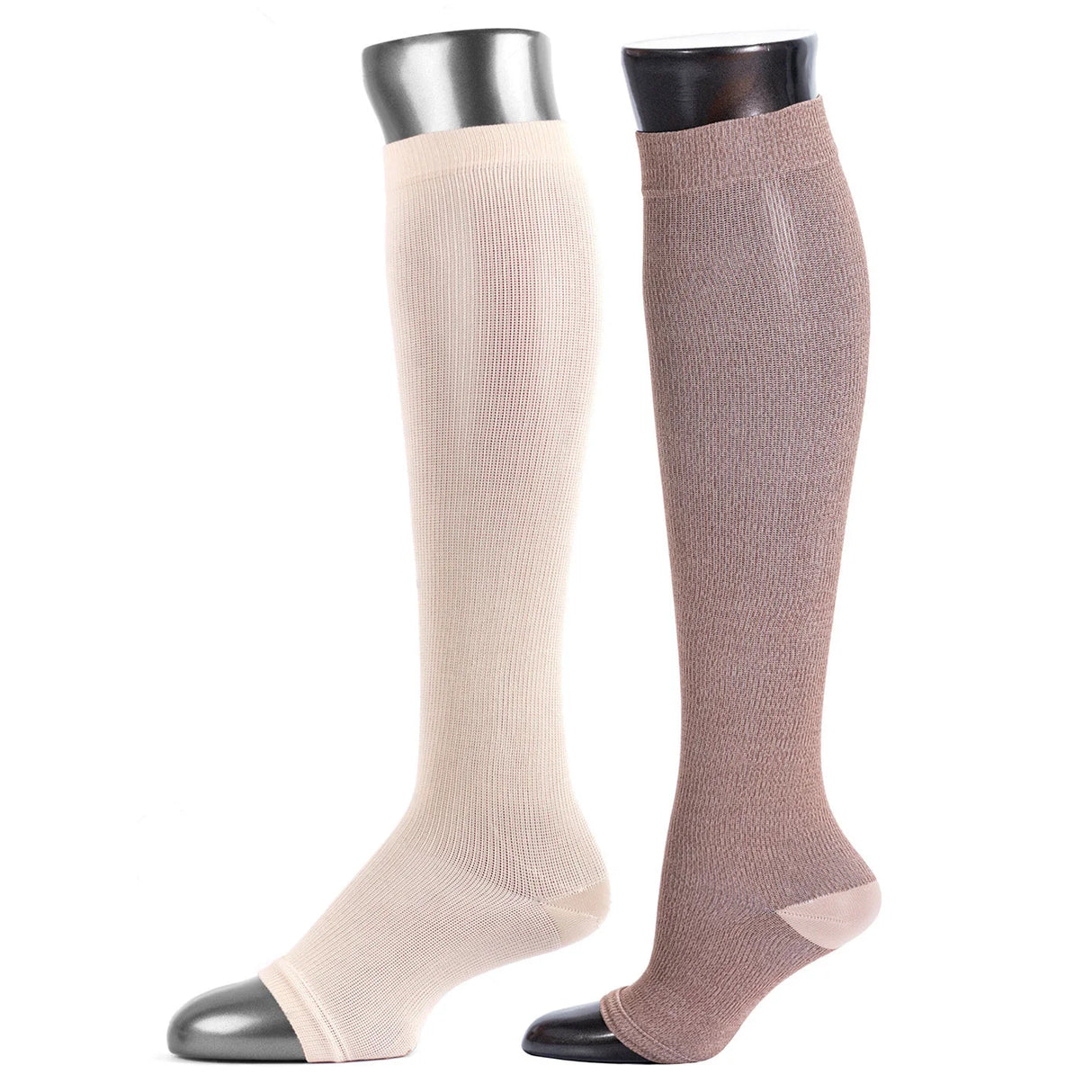 Compression Socks Open Toes Knee High Support Stockings | Medias de Compresión con Abertura en Dedos