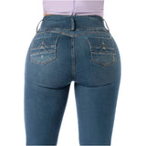 Butt Lifting Colombian Jeans in Dark Blue FCS2405