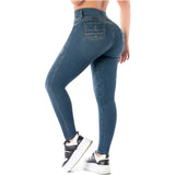 Butt Lifting Colombian Jeans in Dark Blue FCS2405