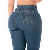 Butt Lifting Colombian Jeans in Dark Blue FCS2405